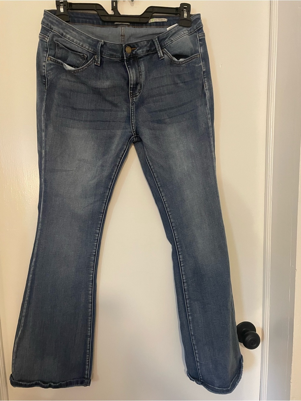 Women's Mid-Rise Blue Flare Jeans